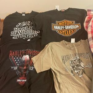 7 item Harley Davisson mens lot, size large